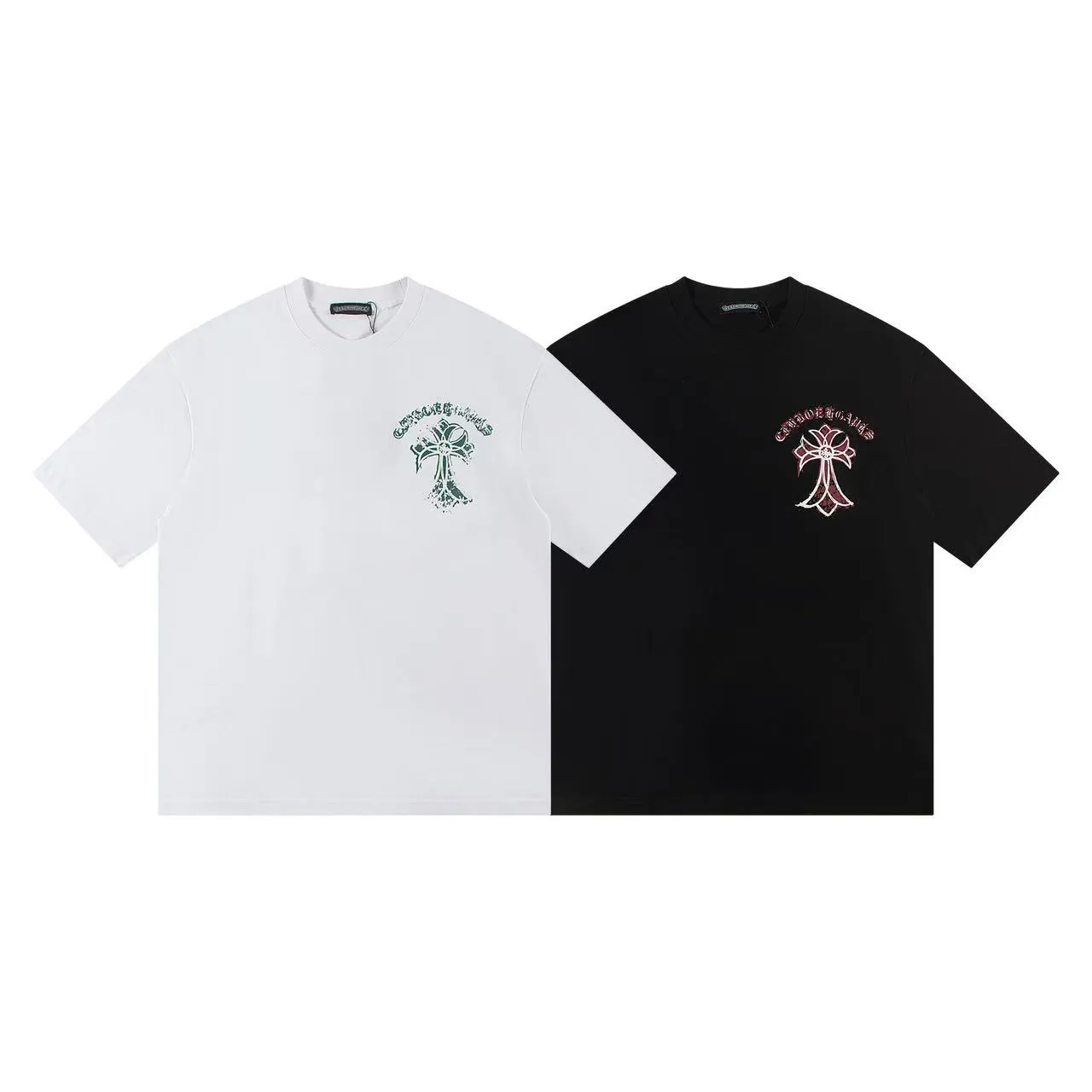 🅿️150 Style: 2025 new Croix Heart short-sleeved T-shirt Material: High version 300g double yarn combed cotton Size: S～XL Color: White Style number: Z017